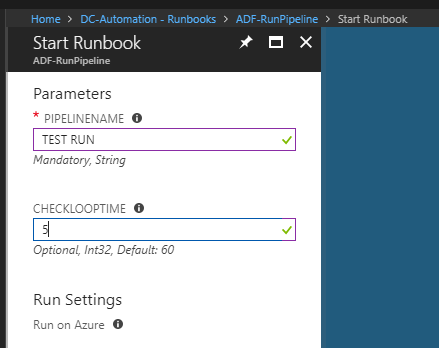 Azure Data Factory V2 and Azure Automation – Running pipeline from ...
